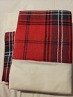 Williams Sonoma Home  2 Tartan Standard Pillowcase Red White Plaid Christmas 