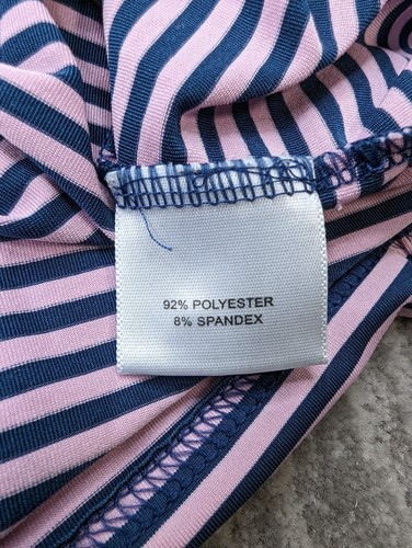 Peter Millar Summer Comfort Polo Pink Men's XL Golf Striped Stretch Wicking - Picture 7 of 10