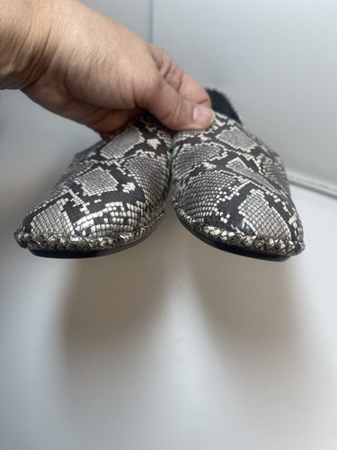 Vince Paz flache Leder-Slipper Schlangenmuster Größe 6 - Bild 6 von 8