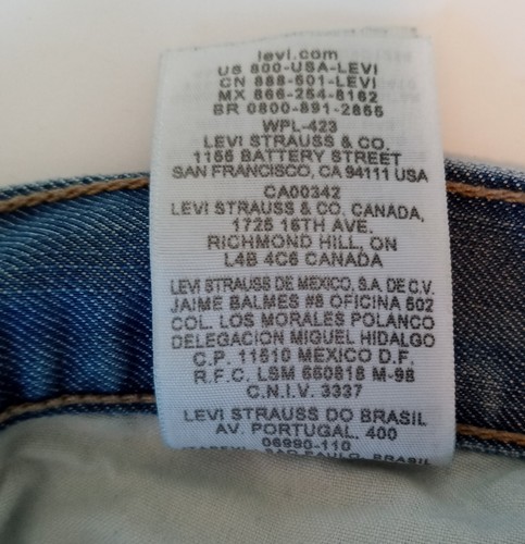 Levis 511 Skinny Red Tab Girls Size 14 27x27 Denim Blue Jeans Pre-owned  - Picture 9 of 12
