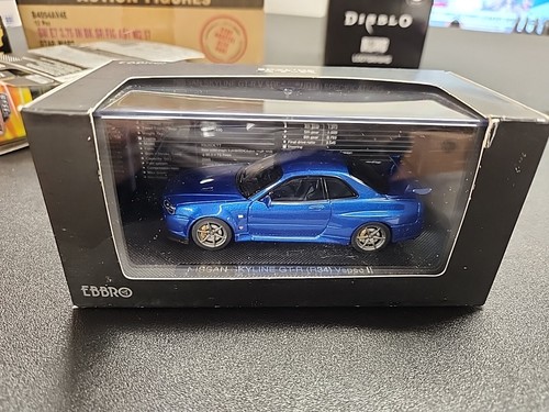 EBBRO 1/43 NISSAN SKYLINE GT-R(R34) Vspec 2 M.BLUE MMP 44148 - Picture 1 of 13