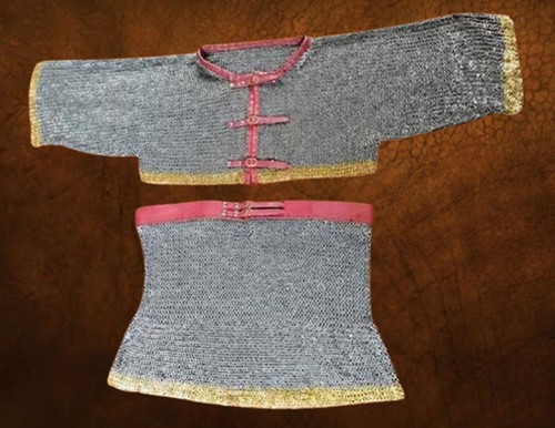 Camisa Cota Medio Cuerpo con Falda (Armadura) 8 mm Anillo Plano Cúpula Remachada - Imagen 3 de 7