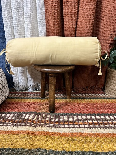 100% Cotton Round Yoga bolster pillow cover 8 inch x 24 inch long Cover - Picture 33 of 79
