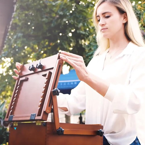 Ultimate Pochade Box - Lightweight French Box Easel for Plein Air Painting - Por - Picture 6 of 6