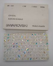 Factory Pack Swarovski Crystal Clear AB 8mm Bicone Beads; 288 Beads; Bulk; NIB