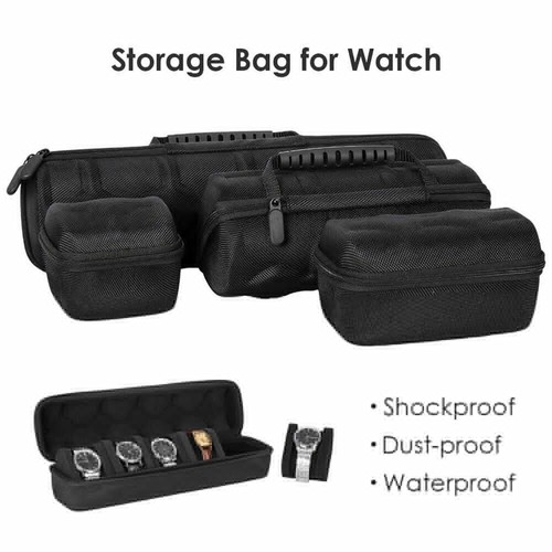 1/2/3/5/6 Slots Travel Watch Roll Case Wristwatch Display Case Watch Storage Box - Picture 5 of 39