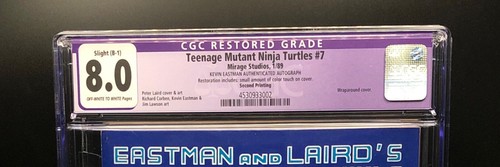 Teenage Mutant Ninja Turtles #7 2nd Print CGC 8.0 "Purple" Signed Kevin Eastman - Picture 3 of 4