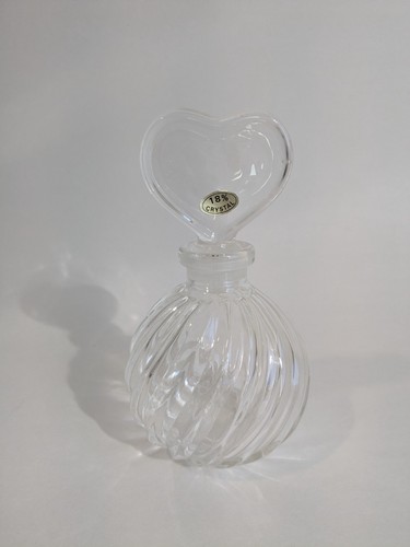 CRYSTAL Flacon Perfume Bottle w/ Glass Top Dauber 18% Crystal 6” Tall - Picture 6 of 9