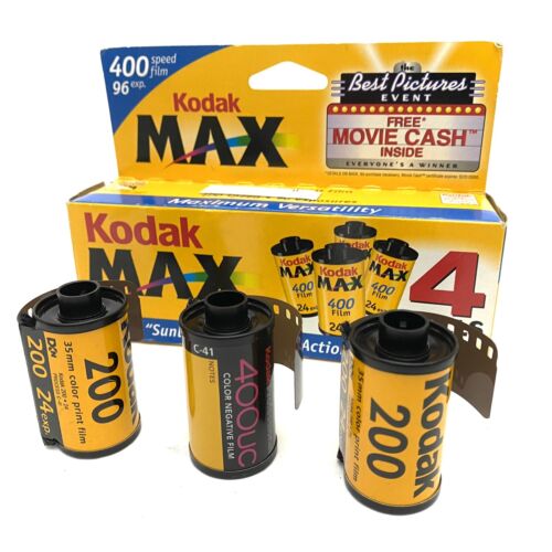 EXPIRED 35mm Film Lot - 7 Rolls - Kodak Max 400, Gold 200, 400UC Professional