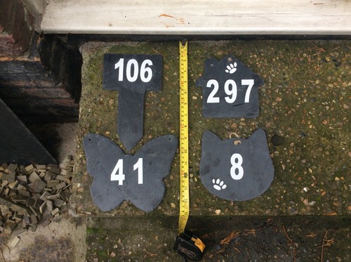 CAT sign number plaque real slate - Picture 4 of 4