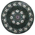 18" Marmor Tischplatte Mit Halbedelstein Einlage Handgefertigte Kunst Wohnkultur