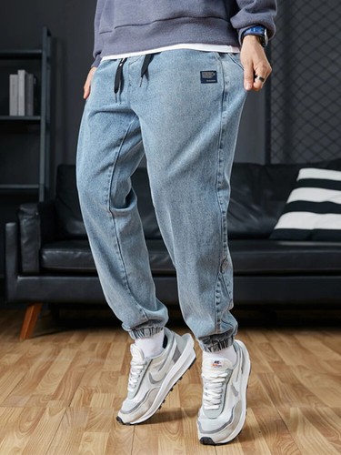 Cargo Herren Baumwolle Jeans Hose Jogger Haremshose Denim Freizeit Korean Retro - Bild 10 von 18