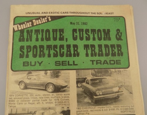 Auto Trader Wheeler Dealers maggio 1982 Florida centrale antica auto sportiva personalizzata - Foto 2 di 18
