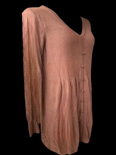 AUGUST SEIDE Pullover VNeck Langarm Empire Taille Strick Braun Sweater Damen 1X - Bild 5 von 10