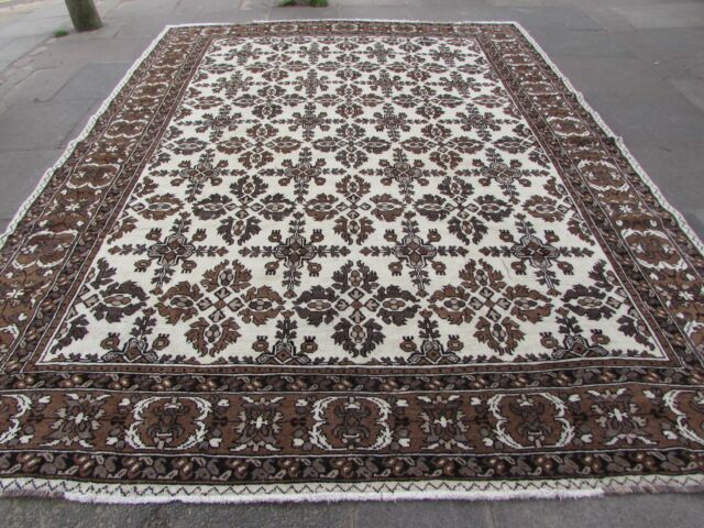 Antiguo Mano Hecho Tradicional Vintage Alfombras Oriental Lana Marrón 375x287cm Antiguo Mano Hecho Tradicional Vintage Alfombras Oriental Lana Marrón 375x287cm