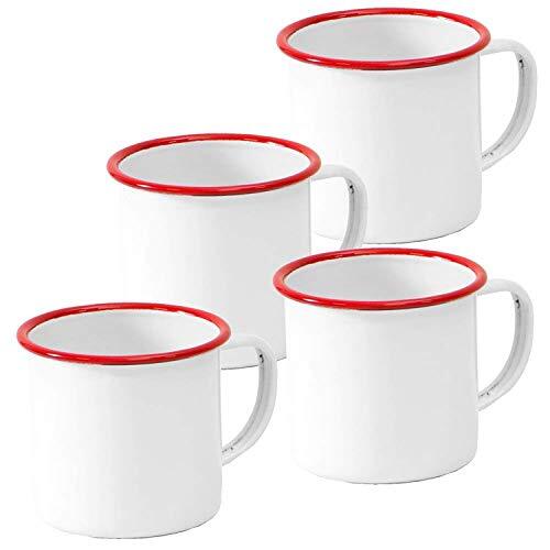 Crow Canyon Enamelware Vintage 16 oz Coffee Mug, Set of 4, 5 Colors Available - Picture 1 of 8
