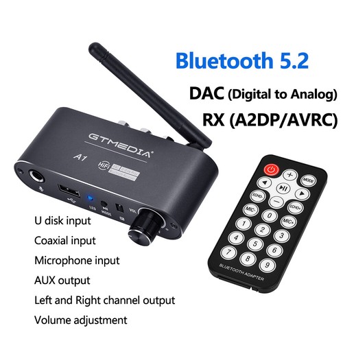 Wireless Bluetooth 5.1 Audio Adapter HiFi Stereo 3.5mm AUX Transmitter Receiver - Picture 16 of 28
