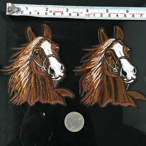 1 pieza Parches de cabeza de caballo Hierro sobre aplique Ropa bordada Costura Insignia Decoración - Imagen 6 de 11