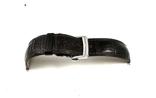 Authentic Baume Mercier Dark Brown Leather Watch Band And Deployant Clasp 22mm - Bild 3 von 9
