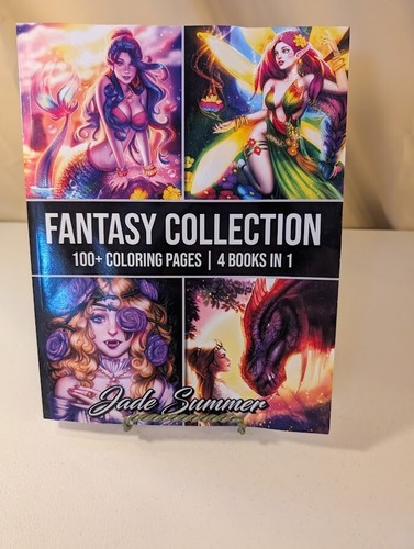 Fantasy Sammlung Malbuch von Jade Summer 4-in-1, 100+ Seiten - Bild 1 von 2