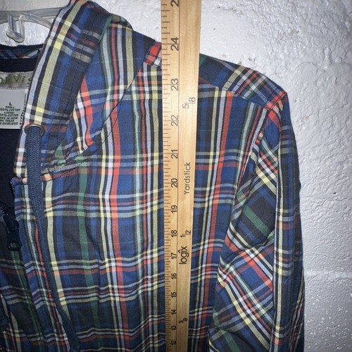 Orvis Jacket Womens Large Lightweight Plaid Hooded Cotton Full Zip Pockets - Picture 6 of 7