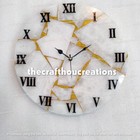 Modern White Agate Wall Clock Bedroom Wall Hanging Clock Christmas Gifts For Her