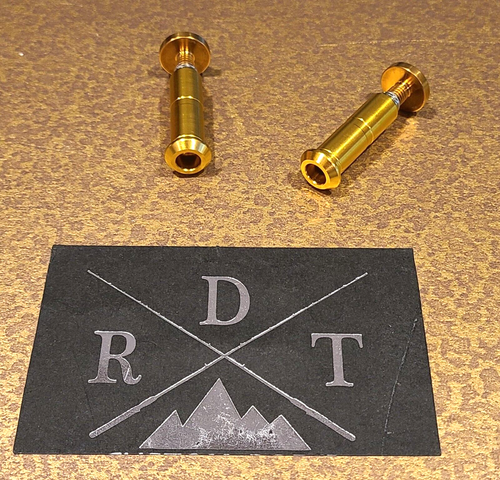 Set 2 alberi e tappi ruota DRT Varial ORO Spencer SPEDIZIONE GRATUITA - Foto 2 di 4