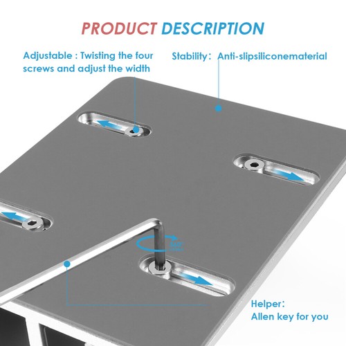 3 Count Laptopständer Vertikales Tablet-Dock Schreibtisch-Laptop-Halterung - Afbeelding 8 van 12