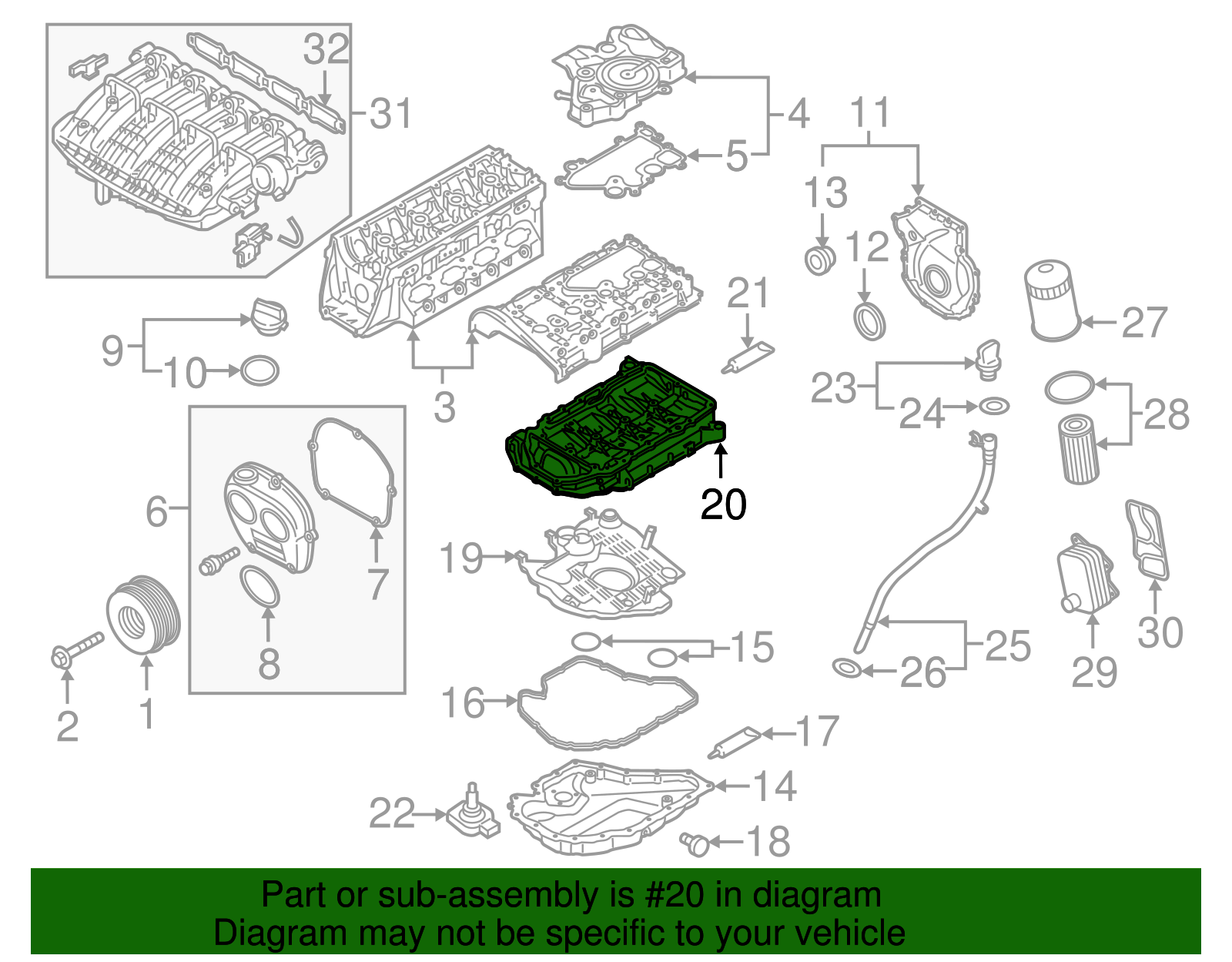 Genuine Volkswagen Engine Oil Pan 06K103600AA eBay