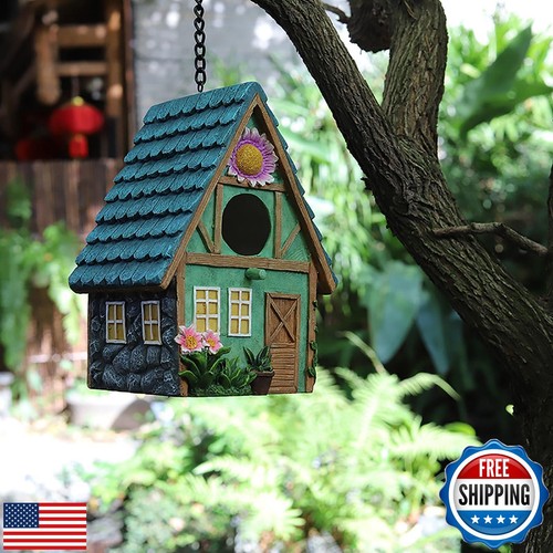 WUWEOT Garden Bird House, Clearance Hanging Wooden Bird Nest, Colorful Decora - Picture 5 of 5