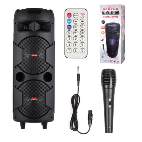 Altoparlante Bluetooth 6.000 W sub woofer portatile sistema audio basso pesante festa e microfono - Foto 12 di 12