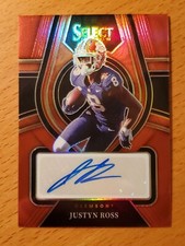 2022 Select Draft Rookie Auto Red Prizm #48 Justyn Ross Clemson Chiefs WR A