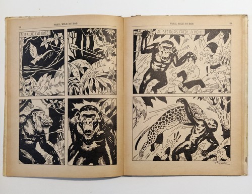 François Gianolla Les Aventures en Afrique de Fred, Mile et Bob 1940 comic book - Picture 5 of 5