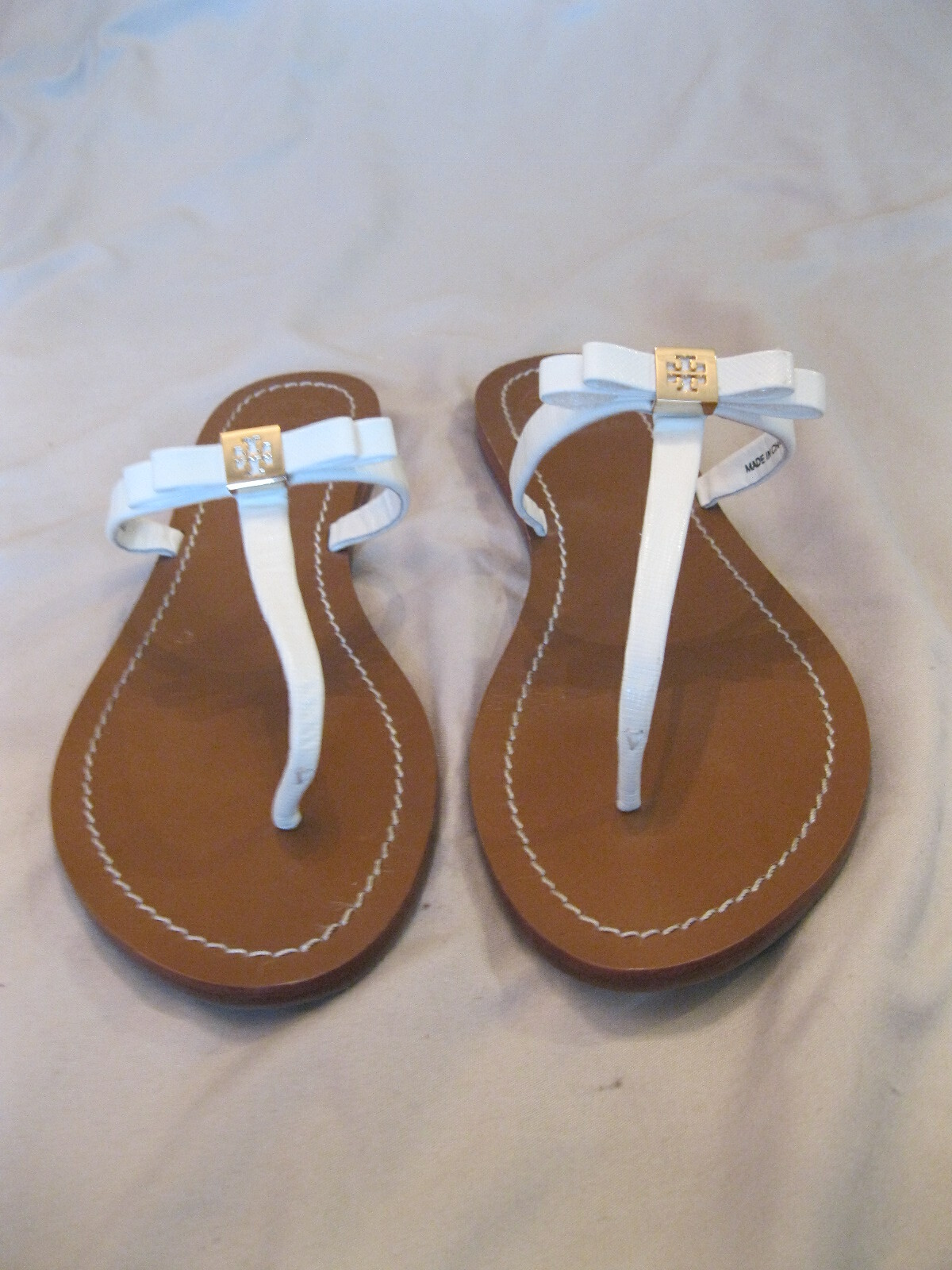 Tory Burch Tanga blancoo Sandalias Ojotas de cuero Talla 9 Tory Tory Tory Burch Tanga blancoo Sandalias Ojotas de cuero Talla 9 envio rapido a ti