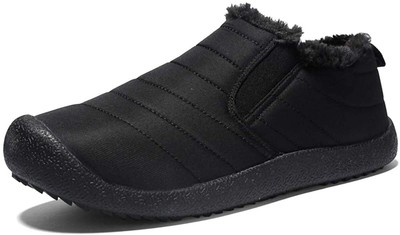 Dacomfy Mens Winter Boots Fur Lined Snow Ankle Boots Outdoor Water Resistant Slip on Sneakers Anti-Slip Warm Comfortable Walking Shoes
