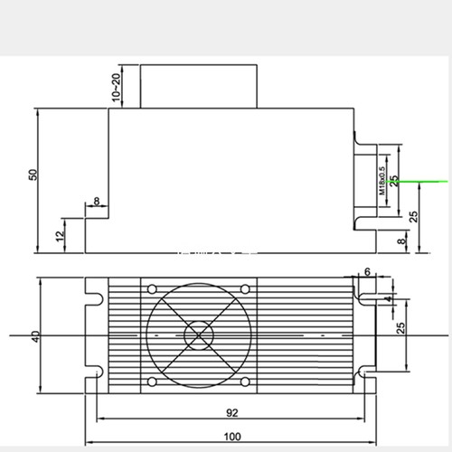 High Power 405nm 1000mw violett/blau Laserdiode + TTL/Analog + TEC Kühlung - Picture 4 of 10