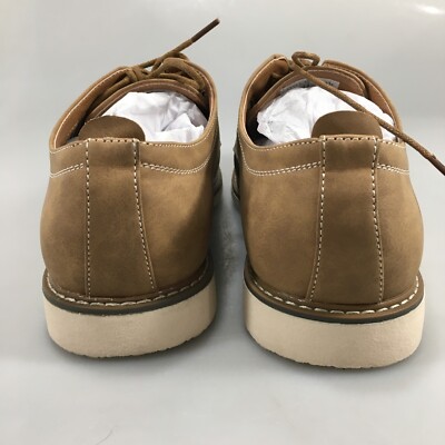 Harrison Myles 10 Camel Perforated Derby Oxford Shoes Faux 