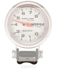 Fits Sport Comp 2 5/8in Silver Tach 8000 RPM 3707