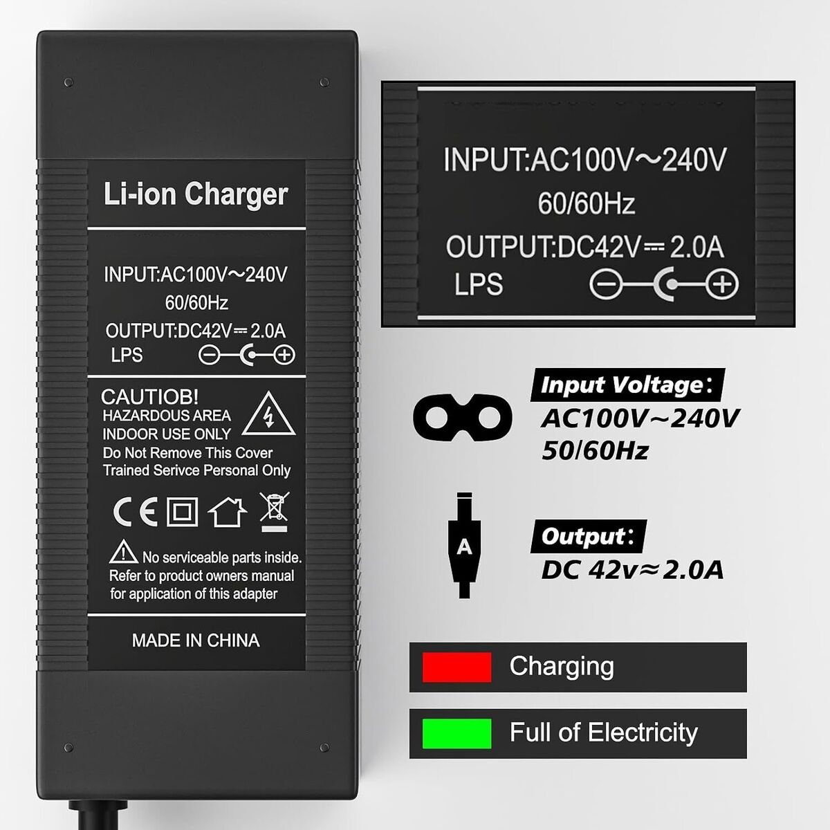 42V 2A Li-ion Battery Charger For MDA BC238360020 36V Bird 42V 2A Li-ion Battery Charger For MDA BC238360020 36V Bird