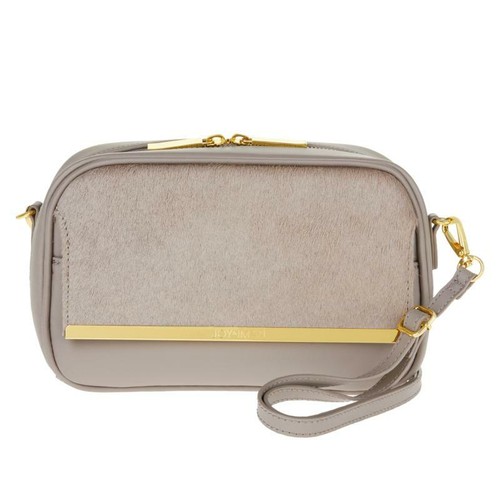 Borsa a tracolla Joy Mangano & Iman in pelle e capelli di vitello VEDI COLORI con RFID nuova con etichette - Foto 18 di 28