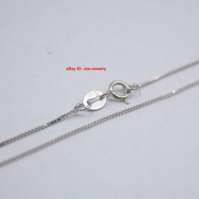 SILVER925　ILoveArizona♡ILoveNavajo♡ Solid 925 Sterling Silver Necklace 0.7mm Box Link Women's