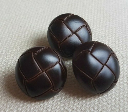 LEATHER LOOK ROUND BUTTONS – SHANK, 15 - 25MM, PLASTIC, RETRO, VINTAGE, CHIC UK - Picture 8 of 15