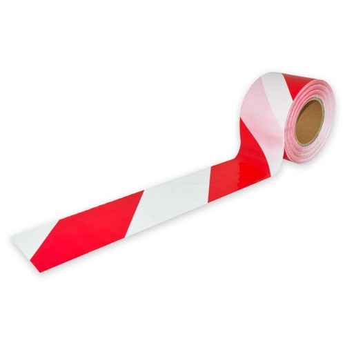 Absperrband 100m Flatterband Warnband Signalband rot weiß Trassenband Sperrband - Bild 1 von 16