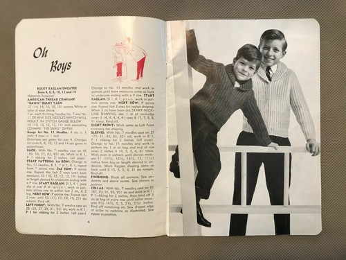 Vintage Knitted & Crochet Booklet Sweaters 4 to14 -1960's Pre Owned (A53) - Picture 3 of 12