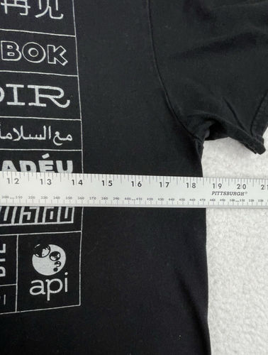 Bonjour, Ola, Ciao, Hola, Chao Travel T-Shirt Womens M Black - Picture 7 of 8