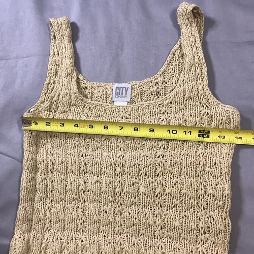 City DKNY Top Womens Extra Small Beige Knit Tank - Picture 8 of 10