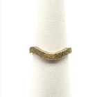 925 Sterling Silver Gold Plated Vermeil Wavy Vintage Band Ring Size 8