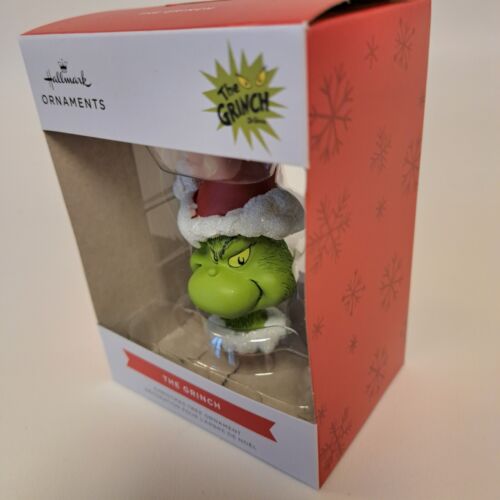 Hallmark Dr. Seuss Cómo el Grinch Robó el Grinch de Navidad en adorno de sombrero de Santa - Imagen 2 de 4