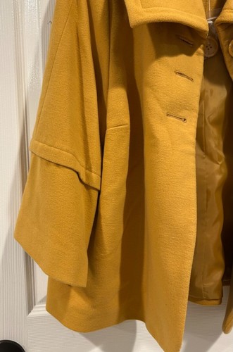Chaqueta corta clásica de carretera Laura Ashley para mujer talla 1X mangas campana mostaza nueva con etiquetas - Imagen 8 de 9