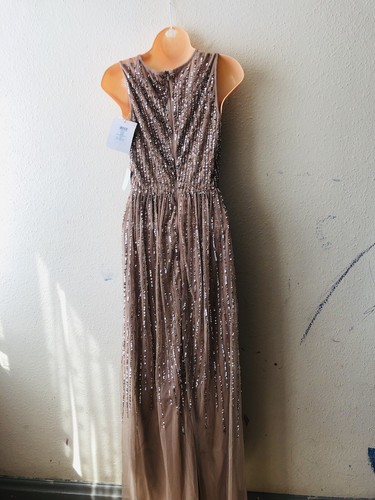 Maya Women's pink size 8 R Embellished Maxi V Neck Evening party Dress rrp £135 - Picture 7 of 12